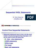 Sequential VHDL Statements: Dr. Yann-Hang Lee Yhlee@asu - Edu