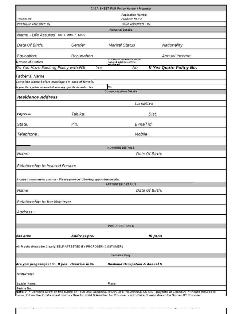 RMPSL Data Sheet Life Insurance Insurance