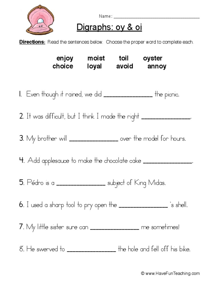 oi oy digraphs worksheet 1 pdf pdf