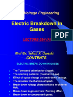 LECTURE-3 & 4 (A) Mechanism of Spark BD in Gases