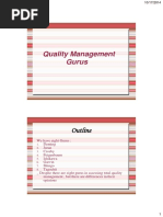 Quality Management Gurus: Outline