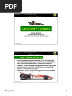 Lotus and F1 Engines