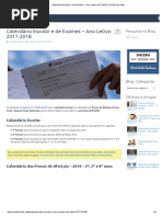 Calendário Escolar e de Exames – Ano Letivo 2017-2018 _ Portal Dos Sites