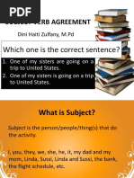 Subject Verb Agreement