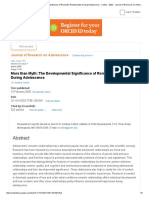 More Than Myth_ the Developmental Significance of Romantic Relationships During Adolescence - Collins - 2003 - Journal of Research on Adolescence - Wiley Online Library