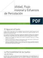 Flujo de agua en suelos y esfuerzos por percolación