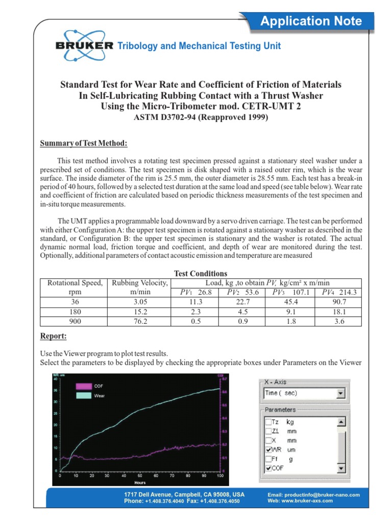 ASTM D3702 Wear Rate Testing Method | PDF | Wear | Washer (Hardware)