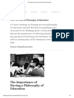 ARTICLES - Why You Need A Philosophy of Education
