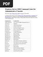 Windows Server 2008 Command Lines For Administrative Consoles