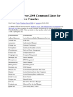 Windows Server 2008 Command Lines for Admin Consoles