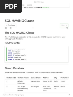 SQL Having Clause