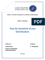 Test de Symétrie Dune Distribution