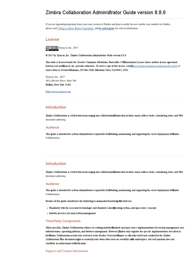 Zimbra Collaboration Administration Guide 8 8 6 Microsoft Outlook Microsoft Exchange Server