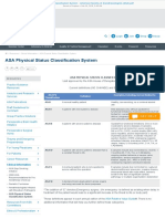 ASA Physical Status Classification System - American Society of Anesthesiologists (ASA)