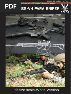 Rifle de assalto papercraft