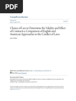 Choice of Law to Determine the Validity and Effect of Contracts A