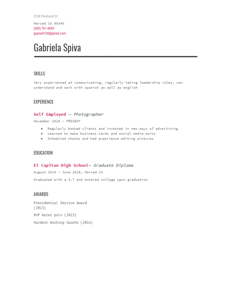 Gabriela Spiva: Skills | PDF | Career & Growth