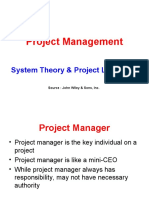 Project Management: System Theory & Project Life Cycle