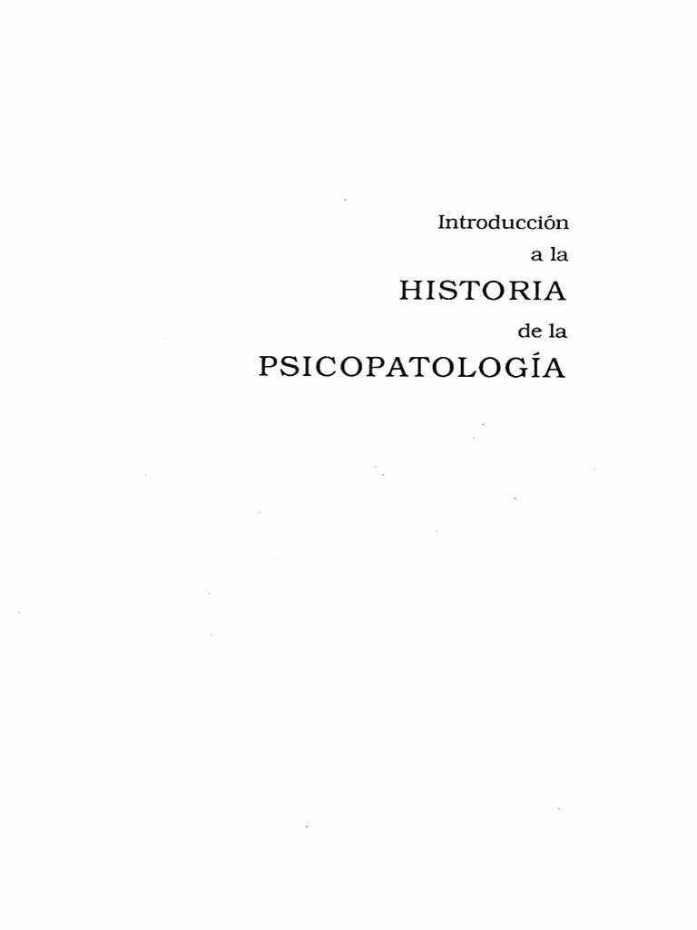 Libro. Introducción A La Psicopatologia PDF | PDF | Ciencias sociales ...