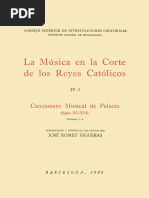 La Música en La Corte de Los Reyes Católicos. IV-1. Polifonía Profana. Cancionero Musical de Palacio (Siglos XV-XVI) - Vol. 3-A