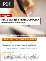 Frase Simples Complexa Coord Subord