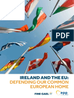 EU AND FINE GAEL ILLEGAL UNCONSTITUTIONAL IRISH ARMY Defense-Document Ireland and The EU - Defending Our Common European Home