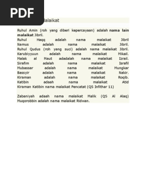Nama lain malaikat jibril