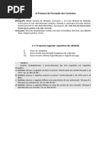 O Processo de Formação Dos Contratos I