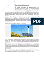 8 Sumber Energi Terbarukan Di