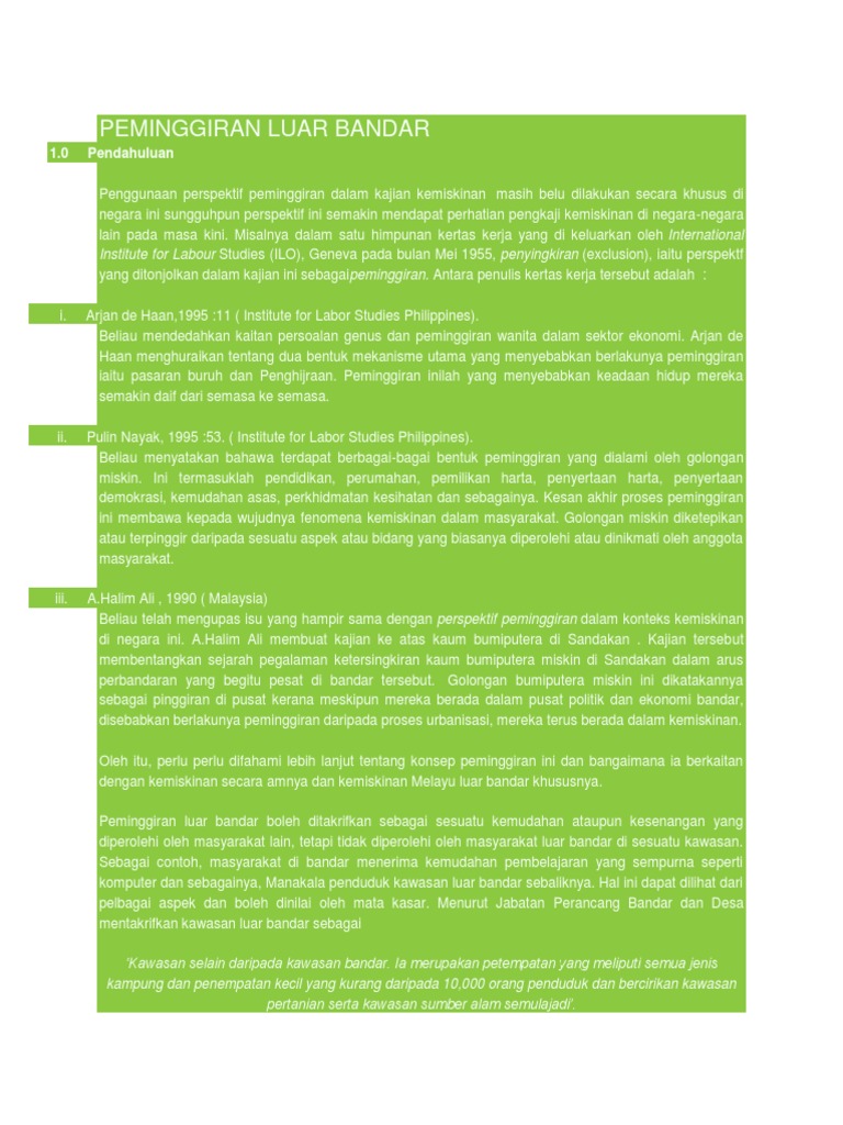 Peminggiran Luar Bandar  PDF