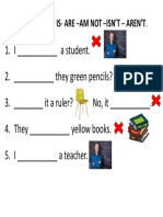 I - A Student. 2. - They Green Pencils? 3. - It A Ruler? No, It - 4. They - Yellow Books. 5. I - A Teacher
