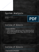 System Analysis: Kristian Czar Reslin Bscpev