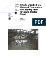 Effects of Water Flow Rate and Temperature On Leaching From Creosote-Treated Wood