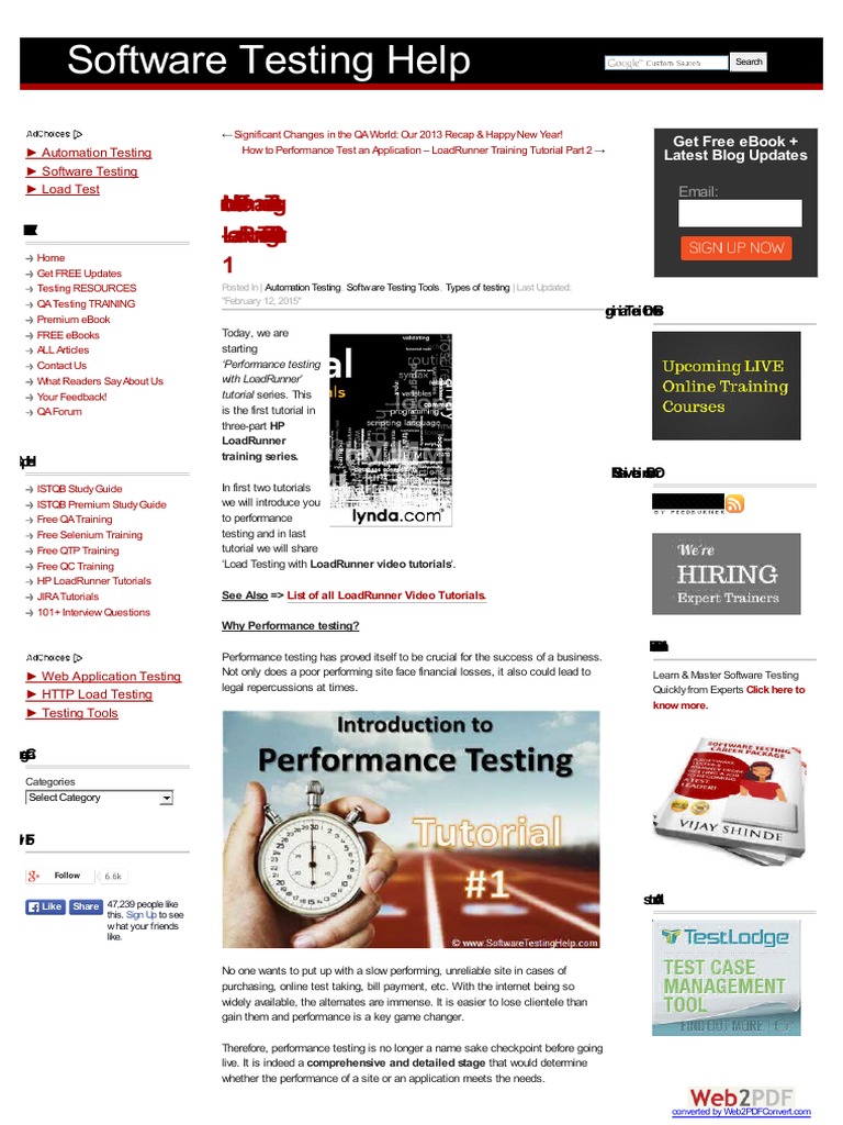WWW Softwaretestinghelp Com | PDF | Software Testing | Databases