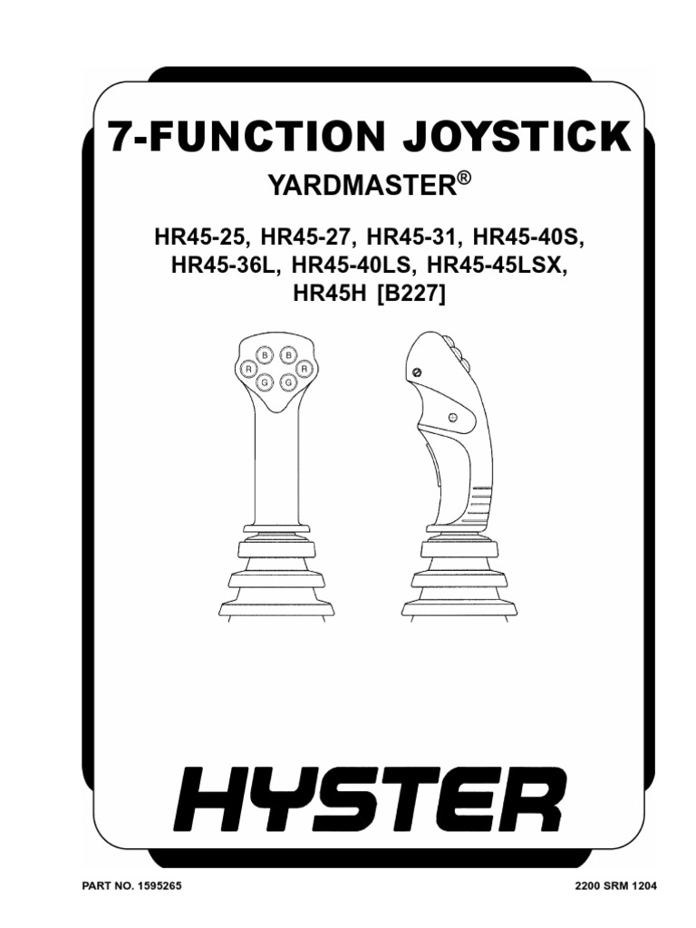 Hyster Joystick EN PDF | PDF | Electrical Connector | Fuels
