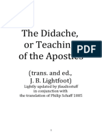 The Didache, or Teaching of The Apostles: (Trans. and Ed., J. B. Lightfoot)