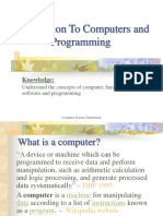 Introduction To Computers and Programming: Knowledge