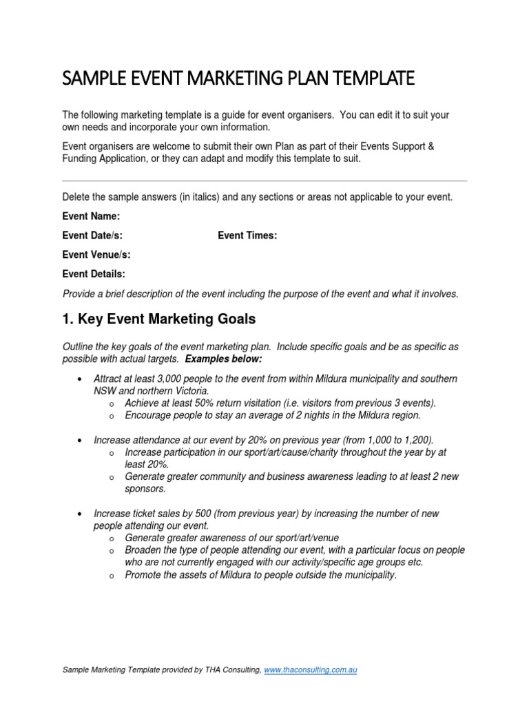 Event Marketing Plan Template Guide | PDF | Advertising | Mass Media