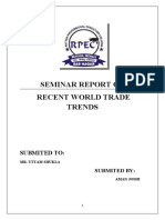 Seminar Report On Recent World Trade Trends