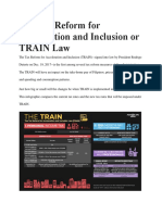 The Tax Reform For Acceleration and Inclusion or Train Law