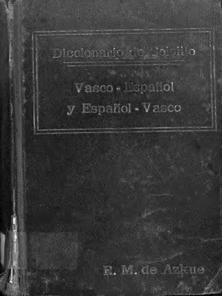 Diccionario De Bolsillo Vasco Espanol Espanol Vasco Neurociencia Computacional Areas De Informatica