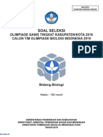 Olimpiade Biologi Kabupaten 2018 Soal Seleksi