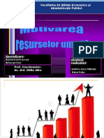 Proiect Motivarea Resurselor Umane