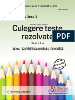 Culegere Clasa Romana Matematica