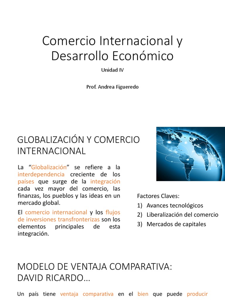 Clase 4 - Comercio Internacional y Desarrollo Económico | PDF | Ventaja ...