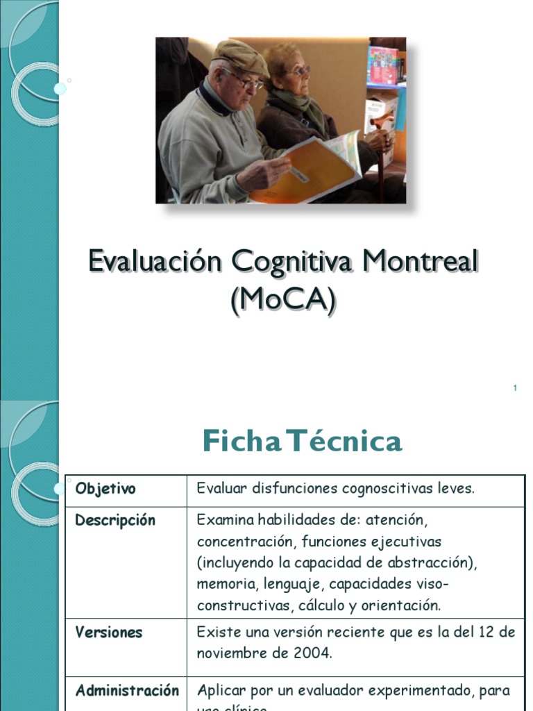Ficha Técnica del Test MoCA | PDF | Memoria | Sustracción