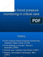 Invasive Blood Pressure Monitoring in Critical Care