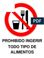 prihibido ingerir alimentos