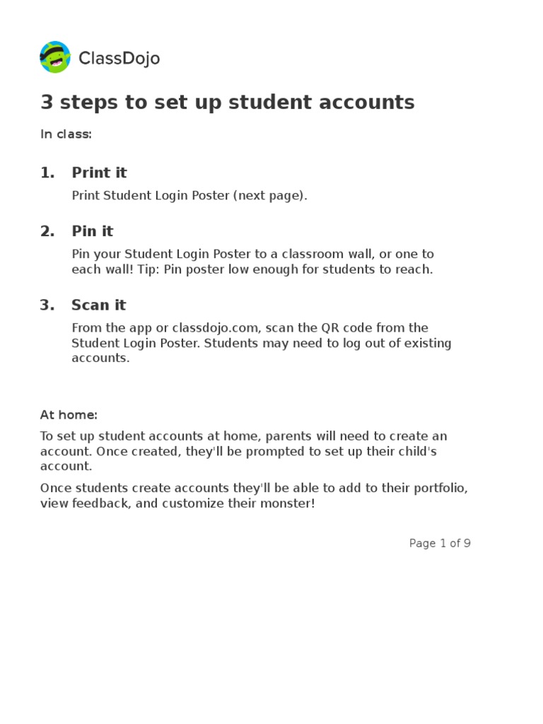 Class Dojo Pdf Computing Communication