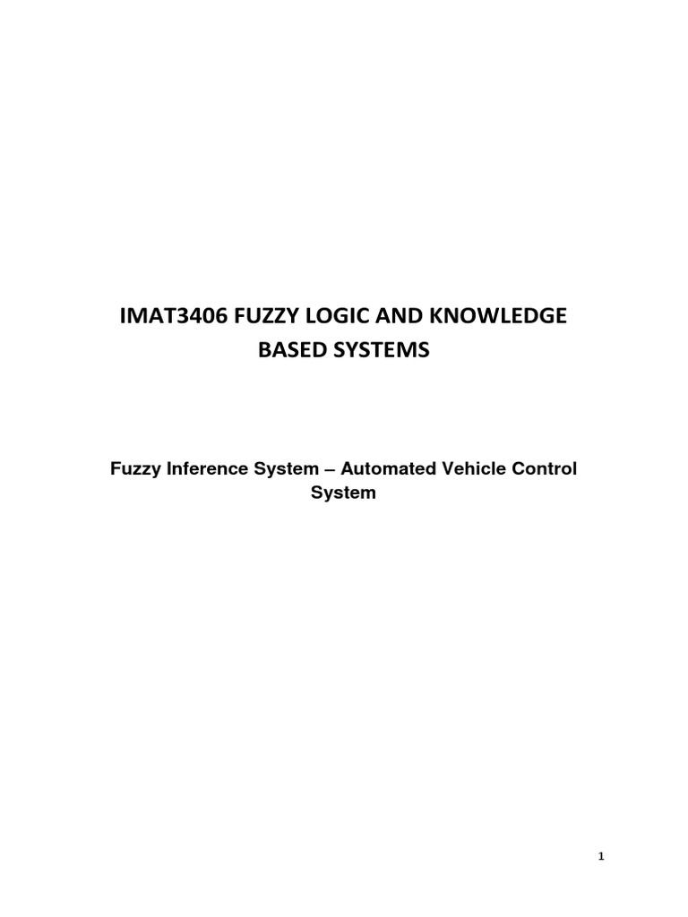 Fuzzy Logic in Automated Vehicle Control | PDF | Fuzzy Logic ...